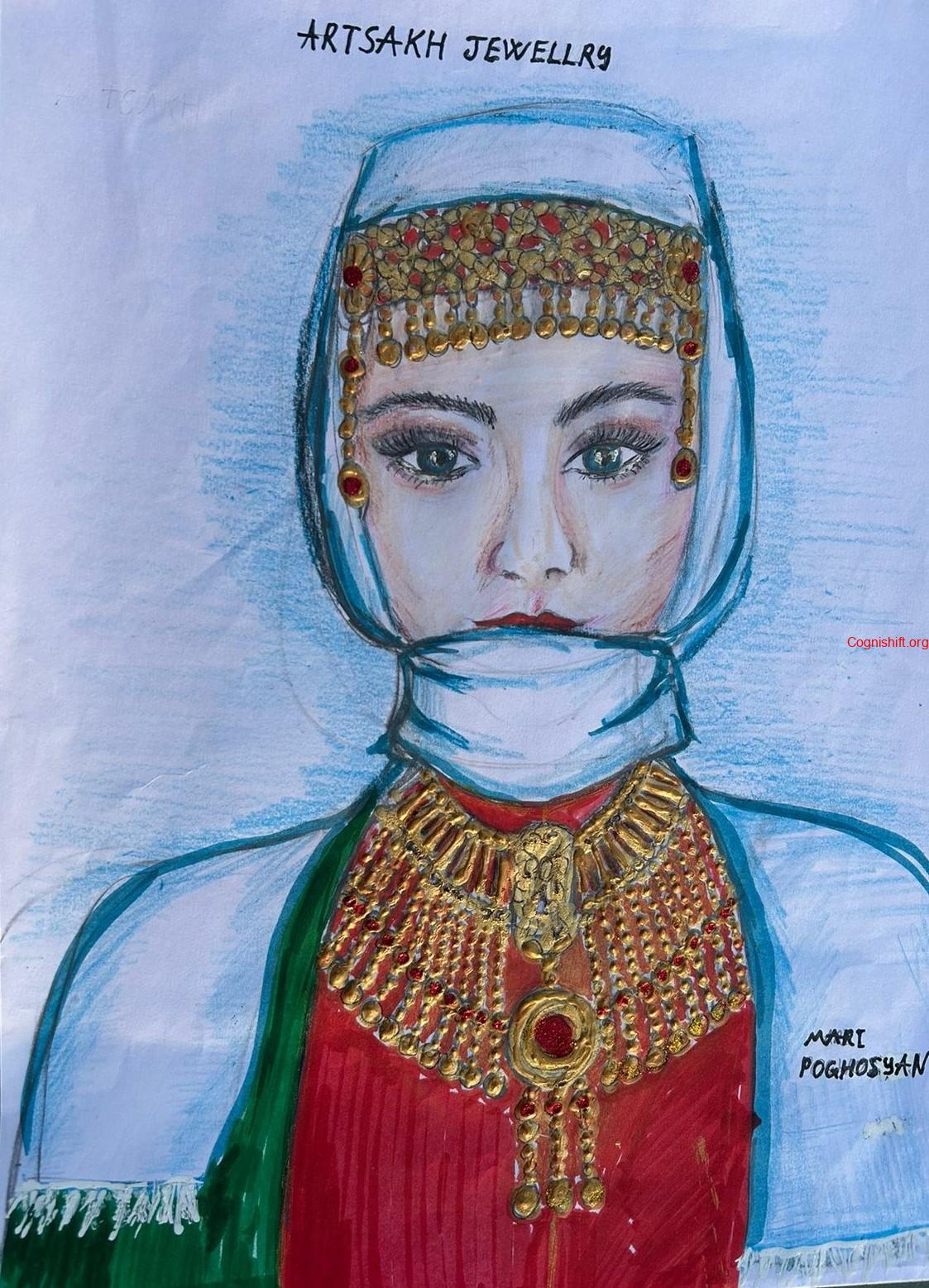 Artsakh jewellery of a woman Mari Poghosyan Armenia virtual museum