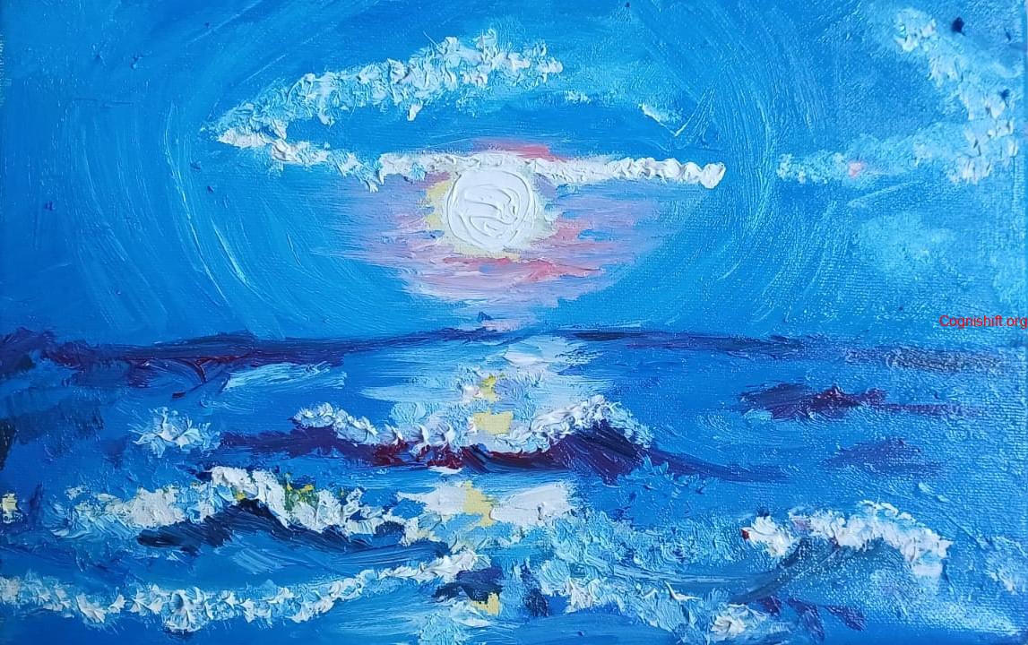 Moonrise Oil painting on Canvas
