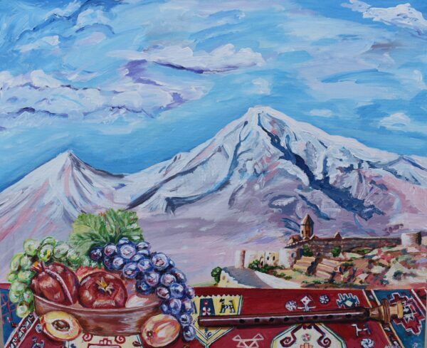 Symphony of Armenia Acrylic on Canvas painting 50×60cm Original art Mari Poghosyan