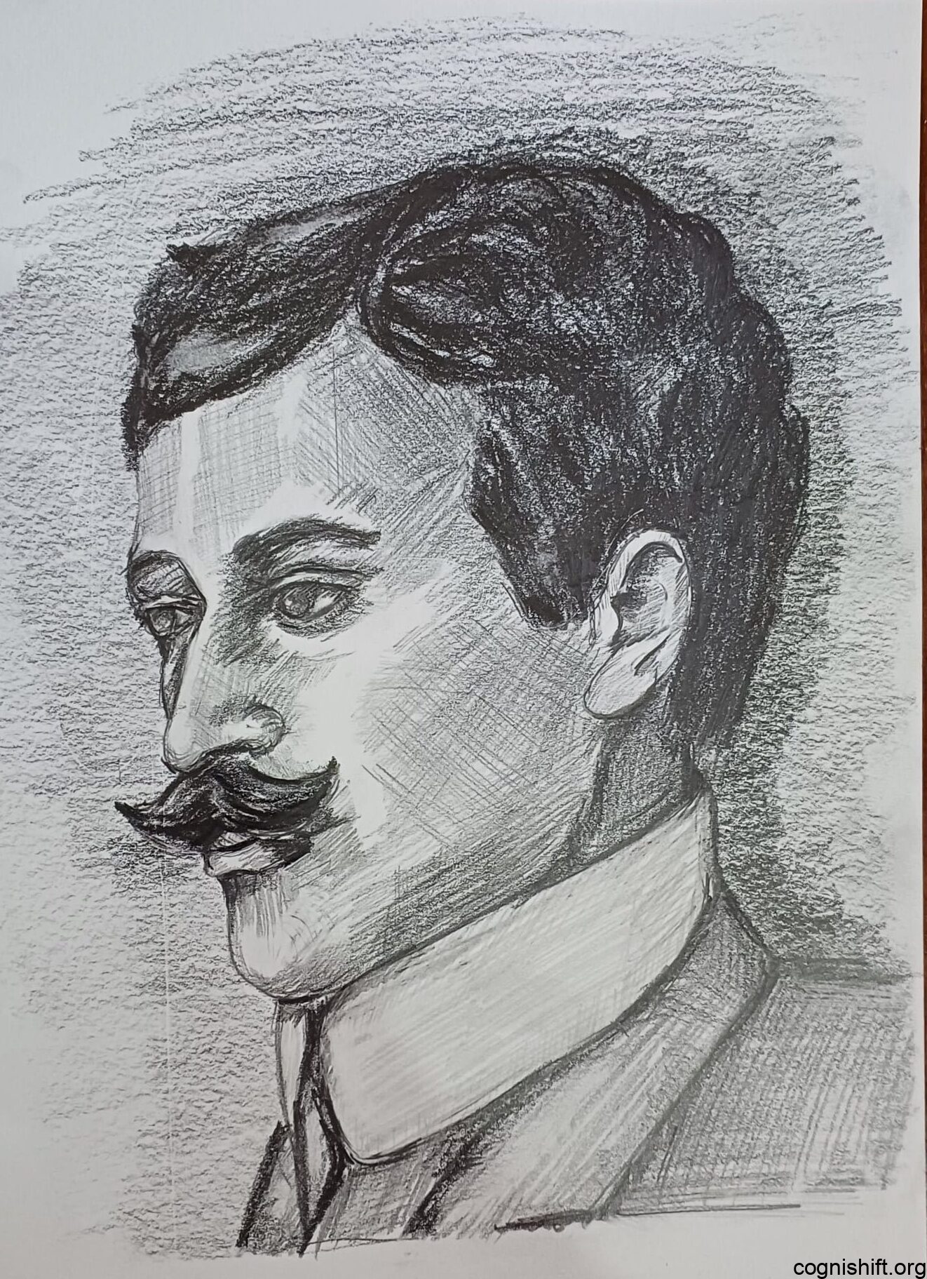 Pencil sketch Daniel Varoujan- great Armenian. Daniel Varoujan was an Armenian poet of the early 20th century.