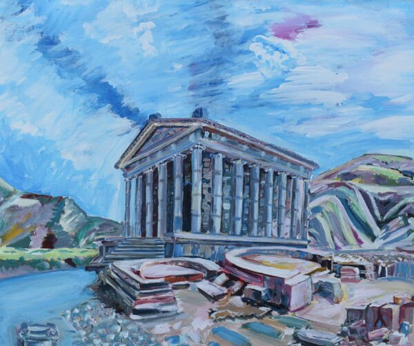 The Garni Temple Acrylic on Canvas painting 50×60cm Original art Mari Poghosyan 27:3:24